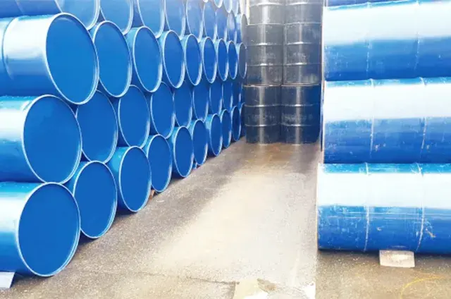 廃液貯蔵タンクが積まれているところ